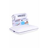 VİSCOTEX Boyun Destekli Tombul Visco Ortopedik Yastık, 56x37x12 Cm, Beyaz