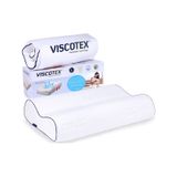 Viscotex Çift Bombeli Ortopedik Yastık 60x40x14/12cm, Beyaz