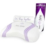 Viscotex Kırışıklık Önleyici Güzellik Yastığı, Anti-Aging Visco Yastık, 68X35X7 cm + 2 cm Pad, Lila - 35 x 68 cm - Beyaz