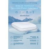 VİSCOTEX Sens Ice Teknoloji Serin Uyku Efektli Boyun Destekli Visco Ortopedik Yastık Medium 60x40x13 Cm