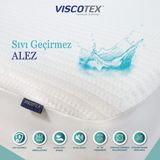 Viscotex Sıvı Geçirmez Tek Kişilik Fitted Alez - 100 x 200 cm - Beyaz