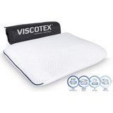 Viscotex Visco Hava Kanallı Klasik Yastık, High, 60X40X16CM. Beyaz-Lacivert - 60 x 40 cm