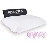 Viscotex Visco Hava Kanallı Klasik Yastık, Medium, 60X40X14CM, Beyaz-Pembe - 60 x 40 cm