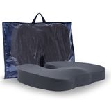 Viscotex Visco Ortopedik Koksiks Oturma Minderi 44 x 36/7 cm, Gri - 36 x 44 cm