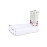 VİSCOTEX Yüksek Boyun Destekli Ortopedik Yastık, Çift Boyun Destekli Visco Yastık, 60x43x14/12 Cm, Beyaz
