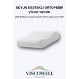 ViscoWell Boyun Destekli Ortopedik Visco Yastık Çift Taraflı Yüksek Boyun Destekli %100 Visco