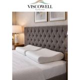 Viscowell Ortopedik 2 Adet Visco Boyun Yastığı Boyun Düzleşmesine Destekli Lüks Yastık - 50 x 35 cm - Beyaz