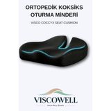 ViscoWell Ortopedik Koksiks Oturma Minderi Oturma Simidi Koltuk Sandalye Minderi Kuyruk Sokumu Yastığı