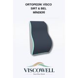 ViscoWell Ortopedik Visco Sırt & Bel Minderi Sırt Minderi Ortopedik Bel Minderi %100 Visco Destek Minder