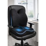 ViscoWell Visco Ergonomik Kelebek Model Sırt Bel Destek Yastığı ve Visco Oturma Minderi Yastığı
