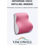 ViscoWell Visco Ortopedik Bel Destek Yastığı, Ofis, Araba, Sandalye, Koltuk, Sırt Yastığı Minderi
