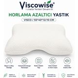 Viscowise Horlama Azaltıcı Yastık Vısco/55*40*12/10 cm (Çantalı) - Beyaz