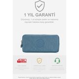 Visees Krinkıl Kumaş Çift Bölmeli Kalemlik - Turkuaz