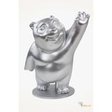 Viselia Dekoratif Ayı Biblo Heykel El Yapımı Sevimli Hediyelik Süs Eşyası 29 X 22 cm Gümüş, visdekoayı1