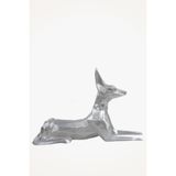 Viselia Dekoratif Köpek Biblo Heykel El Yapımı Doberman Hediyelik Süs Eşyası Gümüş Renk 12 X 22 cm, visdekodoberman1