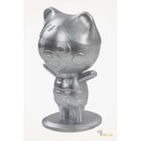 Viselia Dekoratif Küçük Ayı Biblo Heykel El Yapımı Hediyelik Süs Eşyası Sevimli Model Gümüş Renk 7x14 cm, visdekoayı2