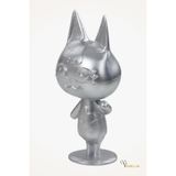 Viselia Dekoratif Küçük Kedi Biblo Heykel El Yapımı Hediyelik Süs Eşyası Sevimli Model Gümüş Renk 15x6 cm, visdekokkedi1