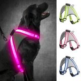 Visinite LED Köpek Koşum, USB Şarj Edilebilir Light Up Köpek Koşum Yelek, 2 Aydınlatma Modu Karanlık Köpek Koşumunda Parlayan, Gece Yürüyüş Güvenliği için Ayarlanabilir Işıklı Köpek Koşum Işığı