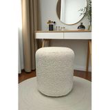 VISIONARIO Silindir Puf - LISBON Bukle Şönil Kumaş - Modern Dekoratif Şık ve Konforlu Puf&Bench