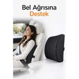 Visko Araç Ortopedik Bel Minderi Oto Koltuk Minder Sırt Dayama Minderi Bel Destek Yastık