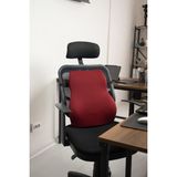 Visko Bel ve Sırt Minderi Araç Ofis Koltuk Sırt Destekleyici Minder Yastık Ortopedik 35x45 cm Bordo Oto Bel Yastığı