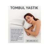 Visko – Boyun ve Omurga Destekli , Derin Uyku Konforu, Ortopedik Gerçek Visco Yastık 40×60×15 cm - 60 x 40 cm - Beyaz