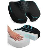 Visko Cocix Minder Oturma Minderi Minderi Ortopedik Oturma Minderi Simidi Yastığı - 44 x 36 x 7 cm - Siyah