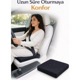Visko Kare Oturma Minderi | Ofis, Araç ve Ev Için
