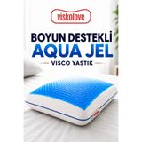 Visko Love Aqua Jel Serinletici Visco Yastık Ortopedik Boyun Destekli %100 Visco 60x40x12 cm