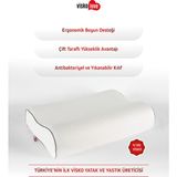 Visko Love Therapy Double-L, Boyun Destekli Visco Yastık - Beyaz - 60 x 43 cm