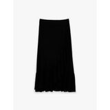 Viskon Crinkle Kumaş Midi Etek