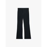 Viskon Karışımlı Slim Fit Düğmeli İspanyol Paça Pantolon