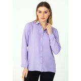 Viskon Uzun Kollu Gömlek 1500070 - Nuevo - Lila - XL