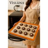 Visluna (1 Adet) Pişirme Matı Fırınlanabilir Kendinden Yağlı Silikon Yanmaz ve Yapışmaz 30*40CM - 30X40