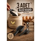 VİSLUNA 3'lü Çok Fonksiyonlu Ölçü Kaşık Seti Un Baharat ve Deterjan Kaşığı