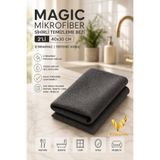 VİSLUNA Magic 2’li Mikrofiber Bez 40x30 cm – İz Bırakmaz, Süper Emici Temizlik Bezi