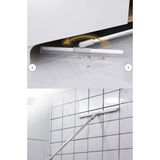 Visluna Teleskopik Uzun Saplı 110CM Cam Silme ve Yer Çekçek Süper Esnek Çekpas 50 cm Katlanabilir 180 Derece Çekpas - Gri - Beyaz
