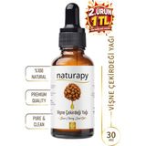 Vişne Çekirdeği Yağı (Sour Cherry Seed Oil) Soğuk Sıkım Sabit Yağ 30 ml Damlalıklı Cam Şişe