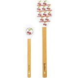 Vişne Desenli 2'li Silikon Spatula Seti, Şık ve Kullanışlı Mutfak Gereci. - Seçenek 1 - Altın