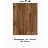 Visnes Özel Ölçü Kesim Dolap Içi Raf Mdf Gardrop Rafı Banyo Mutfak Dolap Içi Raf - 35 x 100 cm - Ceviz