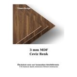 VISNES Özel Ölçü Mdf Dolap Arkalığı 3 Mm Mdf Plaka Levha Resim Altlığı Koyu Ceviz