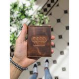 Visso Leather 1904 Audi Logolu Deri Araç Ruhsat Kılıfı - Ruhsat Kabı Isme Özel Çanta Cüzdan - 4/0 Kahve