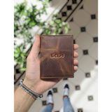 Visso Leather 1904 Kia Logolu Deri Araç Ruhsat Kılıfı- Cüzdanlı Ruhsat Kabı Isme Özel Çanta Erkek Kadın Kullanım - 4/0 Kahve