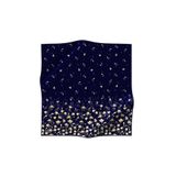 Vissona 100% Twill İpek Çiçek Desenli Lacivert Renkli 90x90 Dikim Şekli : El Dikişi Eşarp