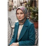 Vissona %100 Twill İpek Etro Desenli Petrol Mavisi Renkli 90x90 Eşarp Dikim Şekli : El Dikişi
