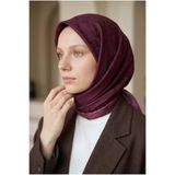 Vissona %57 İpek %43 Pamuk Jakarlı Monogram Eşarp 92X92