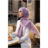 Vissona %57 İpek %43 Pamuk Monogram Dokumalı İsporto Renkli 70X190 Yumuşak Dökümlü Şal