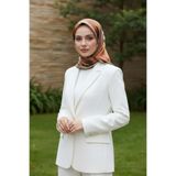 Vissona % 57 İPEK % 43 VİSKON Twill İpek Geometrik Desenli Kahverengi - Taba Renkli 90x90 Eşarp Dikim Şekli