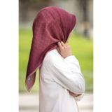 Vissona % 57 İPEK % 43 VİSKON Twill İpek Monogram Desenli Gül Kurusu - Gold Renkli 90x90 Eşarp Dikim Şekli :