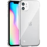 Vissona iPhone 11 Uyumlu Kamera Korumalı Yanları Açık Sararmaz Sert Mika Şeffaf Kılıf - Beyaz